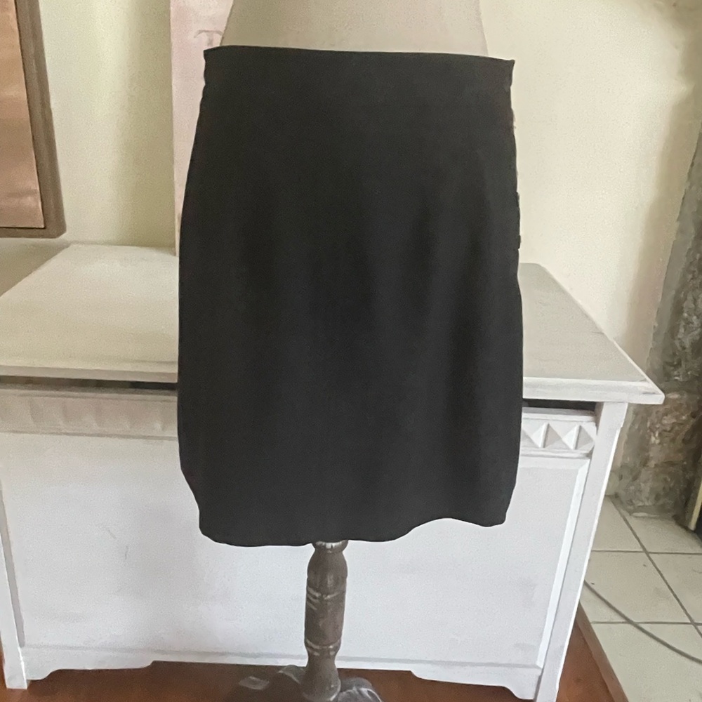 Parallel Black Mini Skirt